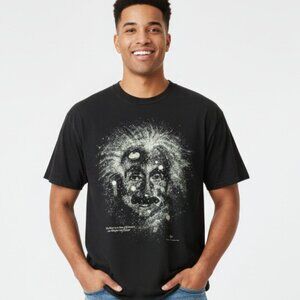 Einstein SPIE T-Shirt L Single Stitch Glow Physics Science Vintage 1993 Tech